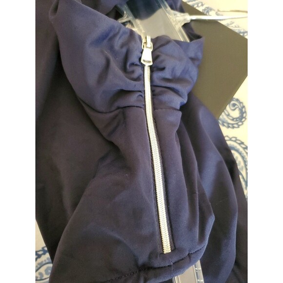 Movetes Sleeveless Top Mock Neck Zip On The Neck Size XS Navy Blue - Picture 12 of 12